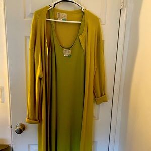 Saturday Sunday Anthropologie 1X duster and sweater dress